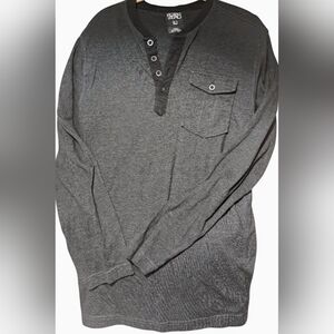 Shirt. Men's. Point Zero. Long Sleeve. Charcoal grey. Large.